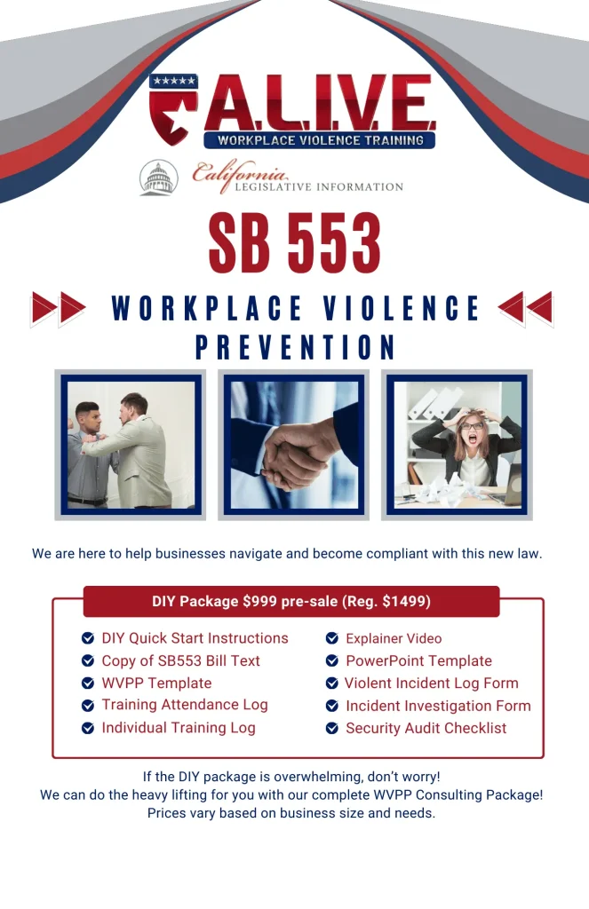 SB 553 workplace violence prevention course