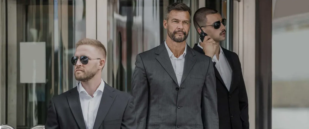 CEO with executive protection